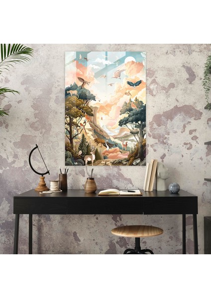 Frida Kahlo Style Home Decoration - Frida Kahlo Eserleri, Wall Decoration, Surreal Landscape, Dreamy Vibes, 30X45 fiyatları