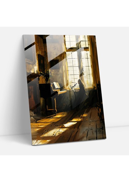 Johannes Vermeer Home Decoration - Woman Playing A Musical Instrument - Johannes Vermeer, Modern Art, Wall Decoration, Home Decoration, 30X45