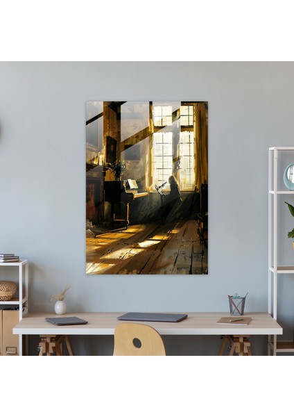 Johannes Vermeer Home Decoration - Woman Playing A Musical Instrument - Johannes Vermeer, Modern Art, Wall Decoration, Home Decoration, 30X45 fiyatları