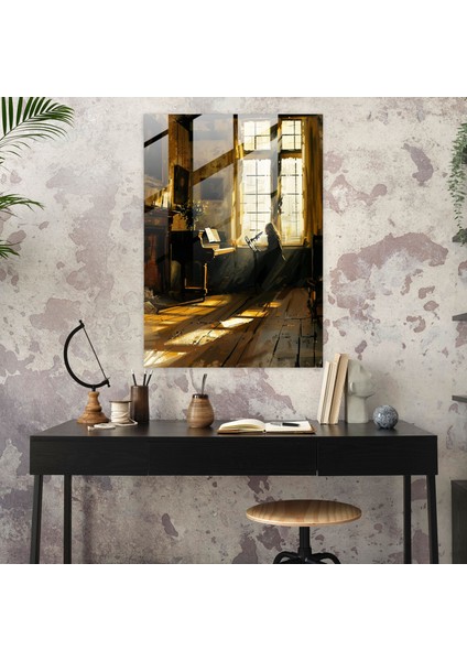 Johannes Vermeer Home Decoration - Woman Playing A Musical Instrument - Johannes Vermeer, Modern Art, Wall Decoration, Home Decoration, 30X45 modelleri