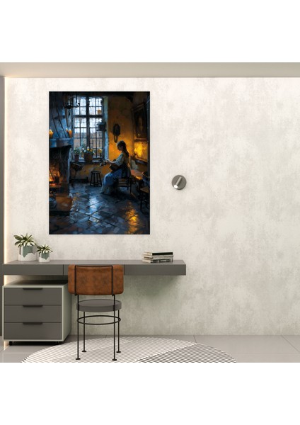 Johannes Vermeer Canvas Print - Woman Playing Musical Instrument - Johannes Vermeer, Canvas, Wall Decoration, Wall Art, 60X90 fiyatları