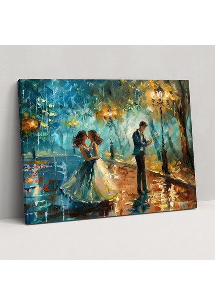 Leonid Afremov Romantic Couple Wall Art - Leonid Afremov, Canvas Print, Wall Decoration, Canvas, 50X30
