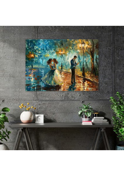 Leonid Afremov Romantic Couple Wall Art - Leonid Afremov, Canvas Print, Wall Decoration, Canvas, 50X30