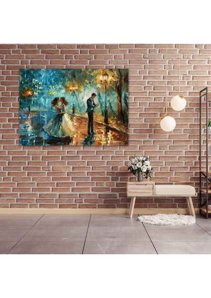 Leonid Afremov Romantic Couple Wall Art - Leonid Afremov, Canvas Print, Wall Decoration, Canvas, 50X30