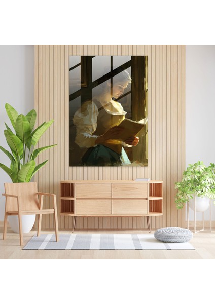 Johannes Vermeer Glass Print - Johannes Vermeer, Glass Art, Glass Wall Art, Home Decoration, 30X45 fiyatları