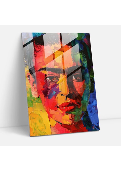 Self-Reflection Glass Wall Art - Frida Kahlo Eserleri, Home Decoration, Unique, Frida Kahlo Style, 30X45