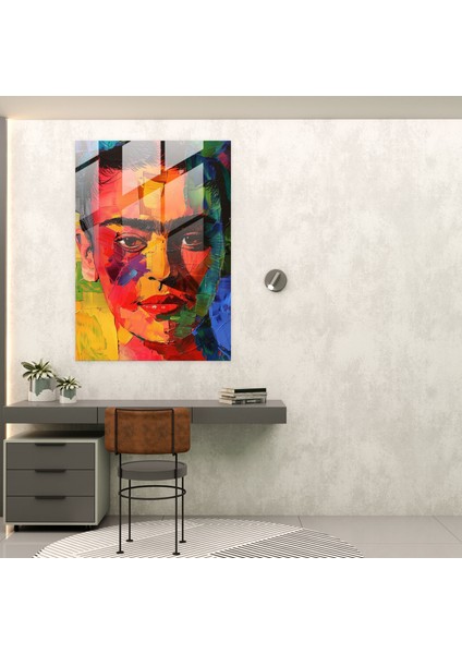 Self-Reflection Glass Wall Art - Frida Kahlo Eserleri, Home Decoration, Unique, Frida Kahlo Style, 30X45 fiyatları