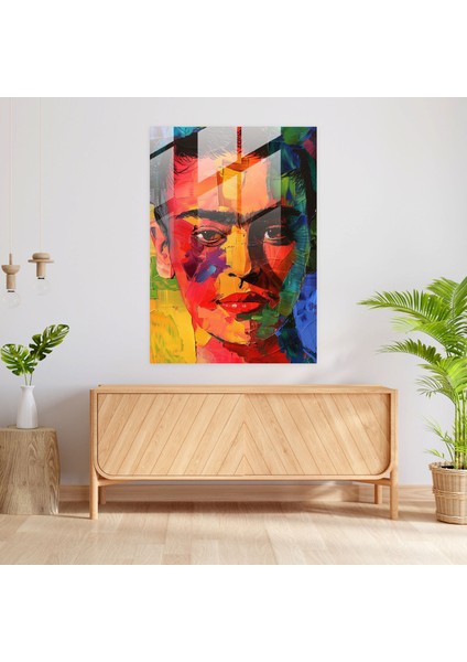 Self-Reflection Glass Wall Art - Frida Kahlo Eserleri, Home Decoration, Unique, Frida Kahlo Style, 30X45 modelleri