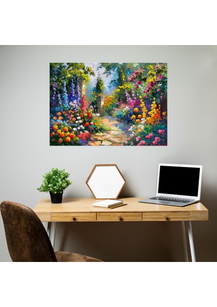 Leonid Afremov Floral Garden Wall Decoration - Leonid Afremov, Home Decoration, Wall Decoration, Canvas, 50X30 modelleri