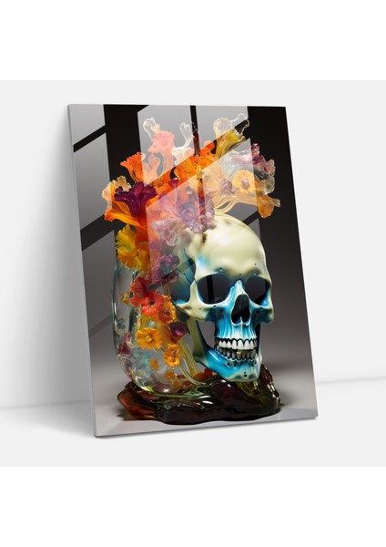 Los Muertos Glass Art - Los Muertos, Glass Print, Flowers, Wall Decoration, 30X45