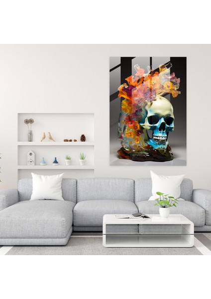 Los Muertos Glass Art - Los Muertos, Glass Print, Flowers, Wall Decoration, 30X45 modelleri