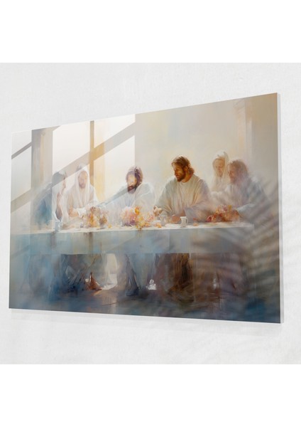 Last Supper Of Jesus Christ Glass Wall Art - Last Supper Of Jesus Christ, Last Supper Of Jesus Christ, Home Decoration, Glass Wall Art, 45X30