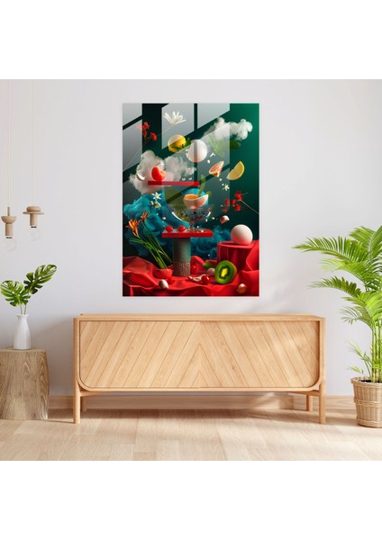 Frida Kahlo Style Glass Art - Frida Kahlo Eserleri, Frida Kahlo Style, Modern Art, Glass Art, 30X45 fiyatları