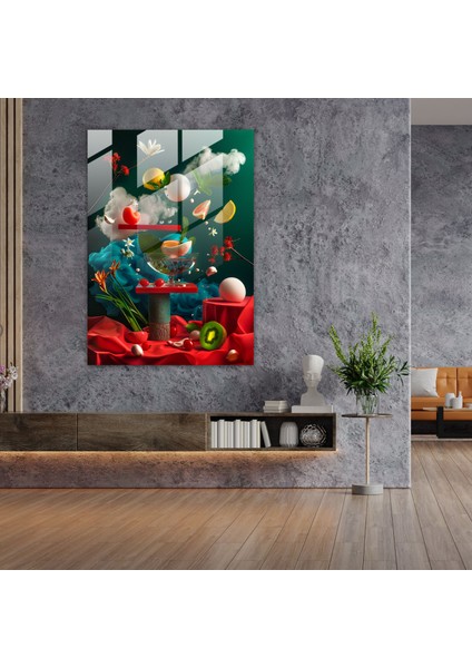 Frida Kahlo Style Glass Art - Frida Kahlo Eserleri, Frida Kahlo Style, Modern Art, Glass Art, 30X45 modelleri