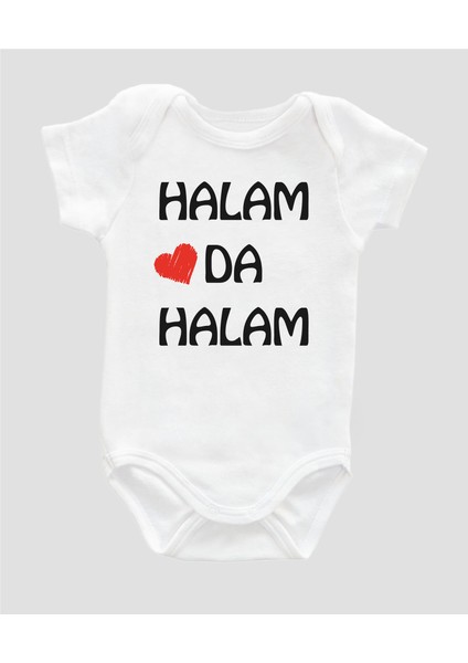 Organik Pamuk Halam Da Halam Bebek Body Çıtçıtlı Badi Zıbın Tulum ZBN033