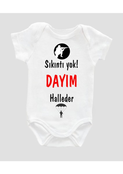 Organik Pamuk Sıkıntı Yok Dayım Halleder Baskılı Bebek Body ZBN074