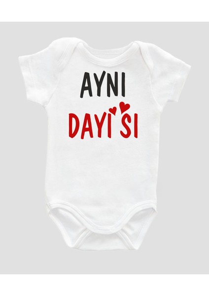 Organik Pamuk Aynı Dayısı Baskılı Bebek Body ZBN067