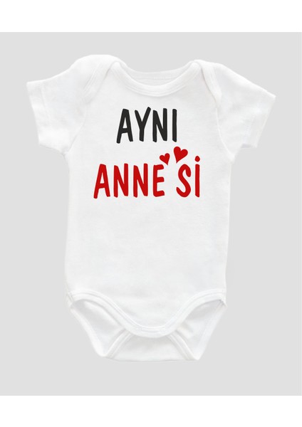 Organik Pamuk Aynı Annesi Baskılı Bebek Body ZBN065