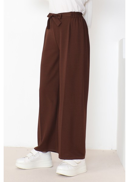 Meva Kemerli Bol Paça Pantolon 648 - Acı Kahve