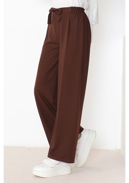 Meva Kemerli Bol Paça Pantolon 648 - Acı Kahve indirimleri