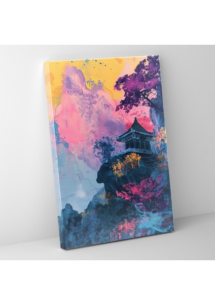 Çin Manzarası Pop Art Kanvas Tablo - Klasisizm ve Popart, Çin Manzarası Pop Art, Kanvas Tablo, Duvar Sanatı, 30X50