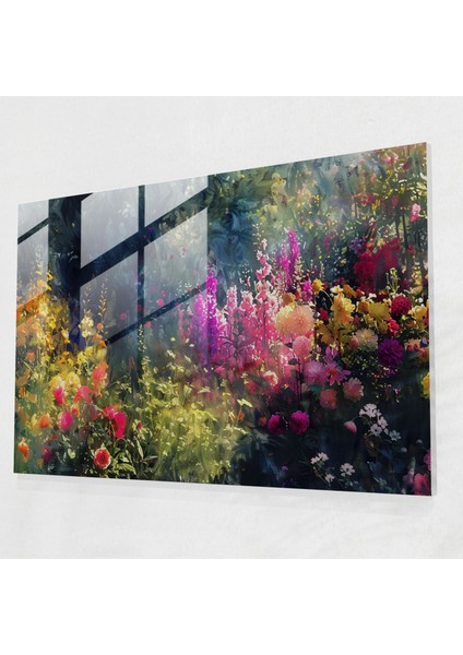 Claude Monet Cam Baskı Empresyonist Bahçe Ev Dekorasyonu - Claude Monet, Cam Duvar Sanatı, Cam Sanatı, Claude Monet, 45X30