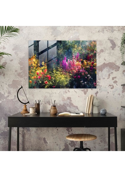 Claude Monet Cam Baskı Empresyonist Bahçe Ev Dekorasyonu - Claude Monet, Cam Duvar Sanatı, Cam Sanatı, Claude Monet, 45X30 modelleri