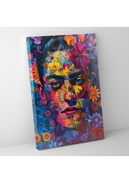 Vibrant Frida Kahlo Style Wall Decoration - Frida Kahlo, Vibrant Colors, Canvas Wall Art, Frida Kahlo Style, 30X50