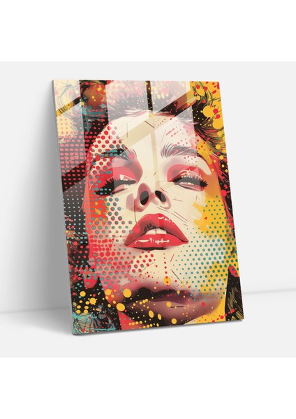 Yarım Ton Empresyonist Cam Sanatı - Klasisizm+Popart, Klasisizm ile Pop Art'ı Birleştirmek, Cam Sanatı, Duvar Dekorasyonu, 30X45