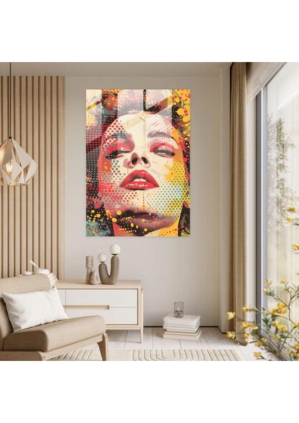 Yarım Ton Empresyonist Cam Sanatı - Klasisizm+Popart, Klasisizm ile Pop Art'ı Birleştirmek, Cam Sanatı, Duvar Dekorasyonu, 30X45
