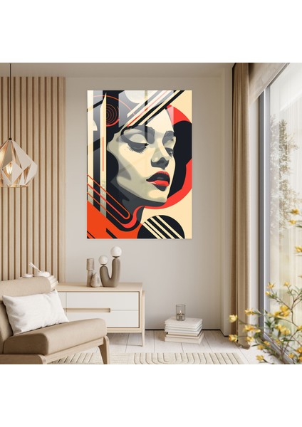 Tipografik Art Deco Cam Baskı - Klasisizm+Popart, Duvar Süslemesi, Modern Sanat, Cam Baskı, 30X45 fiyatları