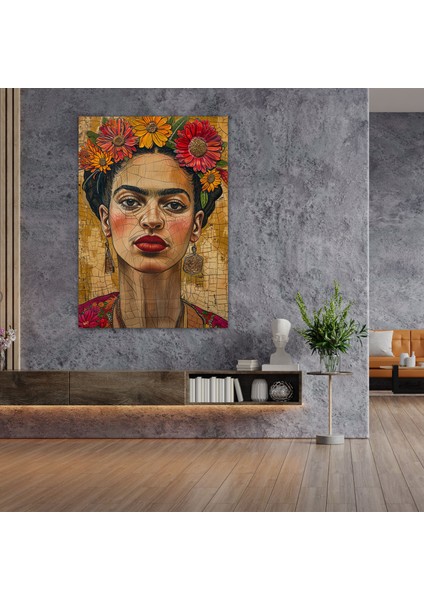 Frida Kahlo Style Canvas Print - Frida Kahlo, Wall Art, Home Decoration, Canvas Wall Art, 30X50 fiyatları