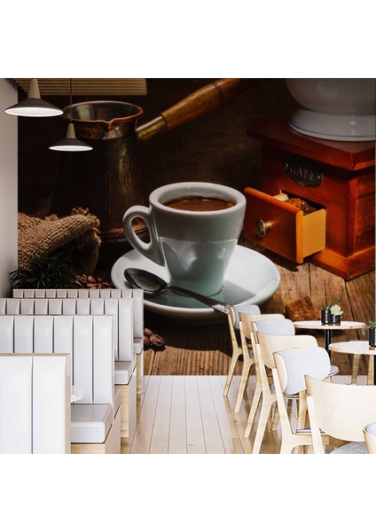 Kahve Temalı Cafe Duvar Kağıdı Baskı fiyatları