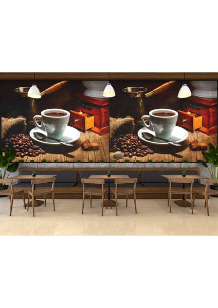 Kahve Temalı Cafe Duvar Kağıdı Baskı modelleri
