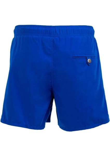Saks Mavi Su Itici Özellikli Blue Voyage Nakışlı Erkek Plaj Deniz Şort Mayo - 303-SAKS fiyatları