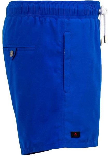 Saks Mavi Su Itici Özellikli Blue Voyage Nakışlı Erkek Plaj Deniz Şort Mayo - 303-SAKS modelleri