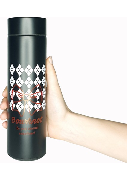 Sus 304 Paslanmaz Çelik 500ML Akıllı Dijital Resimli Vakumlu Termos