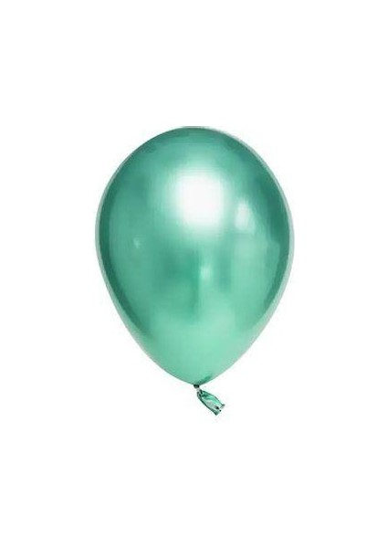 5 Inch Mini Yeşil Krom Balon 10 Adet