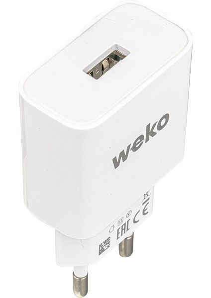 Weko WK-21436 2.1 Amper Şarj Başlık Adaptörü Micro USB Kablo Micro Şarj Cihazı