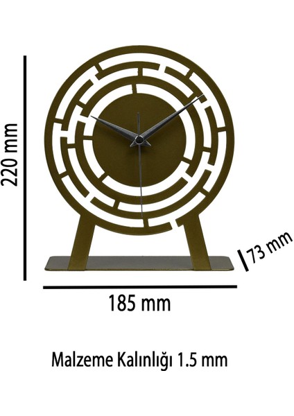 Labirent Model Dekoratif Metal Lazer Kesim Akar SESSİZ Mekanizmalı Masa Saati fırsatları