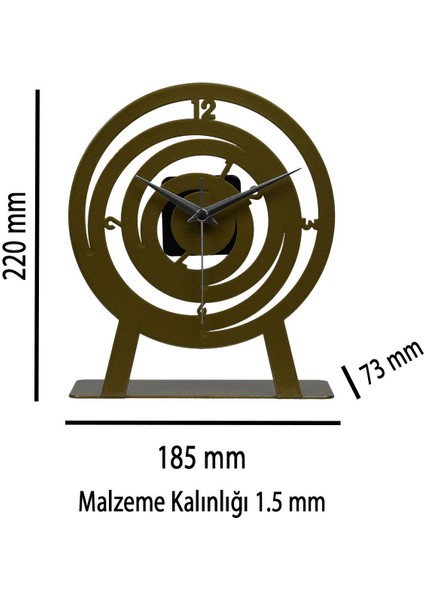 Hilal Model Metal Lazer Kesim Akar Sessiz Mekanizmalı Masa Saati fırsatları