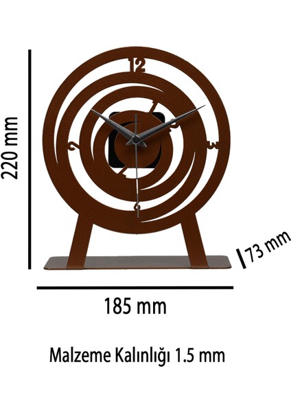 Hilal Model Metal Lazer Kesim Akar Sessiz Mekanizmalı Masa Saati fırsatları