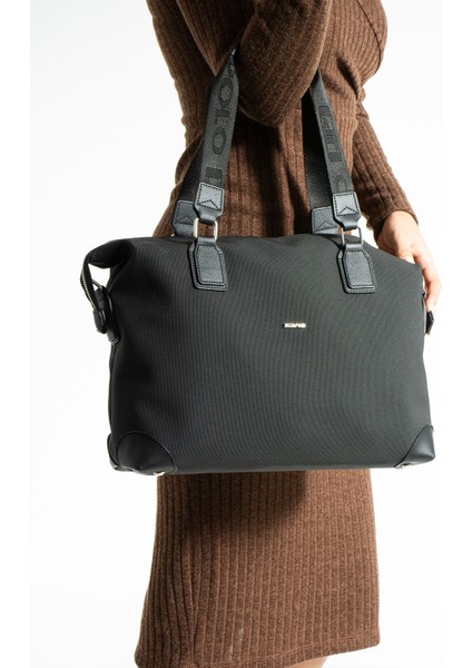 Kadın Büyük Boy Spor Model Valiz Boy Uzun Askılı El & Omuz Çantası Siyah 1106 modelleri