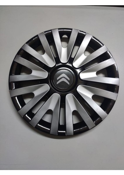 14 Inç Jant Kapağı Citroen Gri Renkli Kırılmaz 4 Adet Amblem 4911G9CITROEN