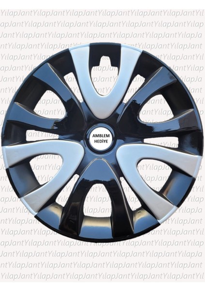 Renault 15 Inc Siyah-Gri Renkli Jant Kapağı Kırılmaz Reno 5730G3RENAULT