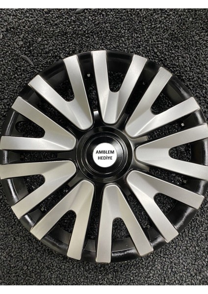 Toyota Uyumlu 14 Inc Siyah-Gri Renkli Jant Kapağı Kırılmaz 4ADET 4911G9TOYOTA