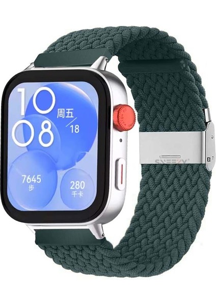 Huawei Watch Fit 3 Ile Uyumlu Metal Klips Solo Fiberlink Örgü Kordon