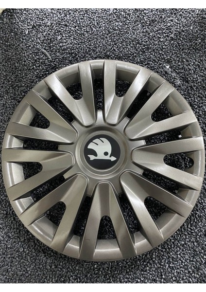 Skoda 14" Inç Inç Kırılmaz Jant Kapağı 4 Adet Füme 4911FÜMESKODA