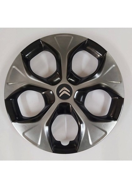 Citroen 15 Inc Gri Siyah Renkli Jant Kapağı Kırılmaz 5310ÇIFTCITROEN