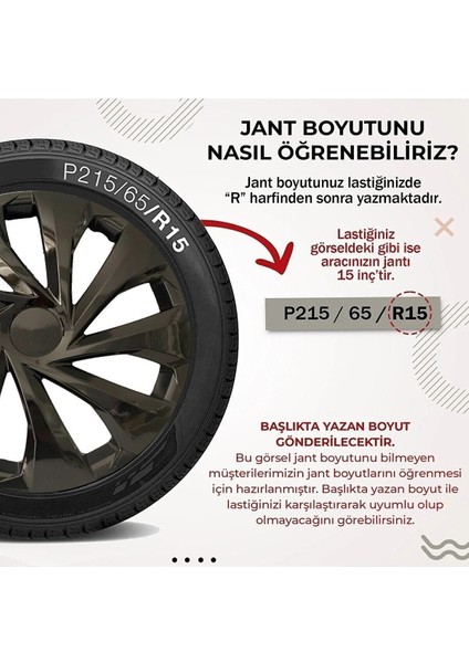 Yılap Jant Ford Uyumlu 15 Inc Siyah Jant Kapağı Kırılmaz 5810SYHFORD